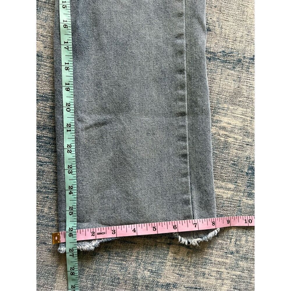 Princess Polly Light Wash High Rise Faded Cropped Straight Leg Mom Jeans Size 4 - Picture 6 of 6